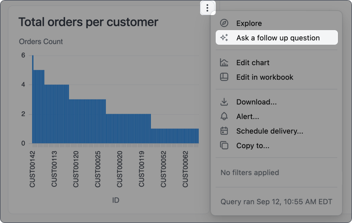Add a specific chart option in Chat with Content