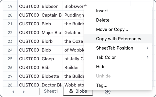 Formatting & analyzing data with spreadsheet tabs | Docs