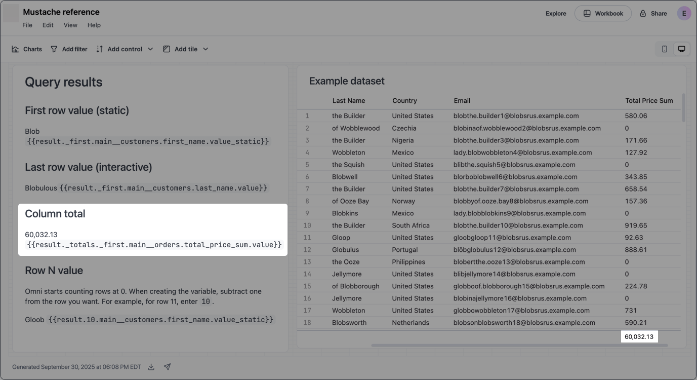 Mustache syntax reference | Docs