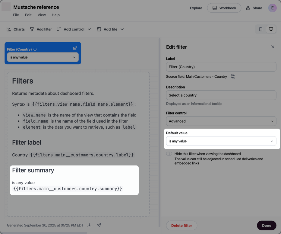 Mustache syntax reference | Docs