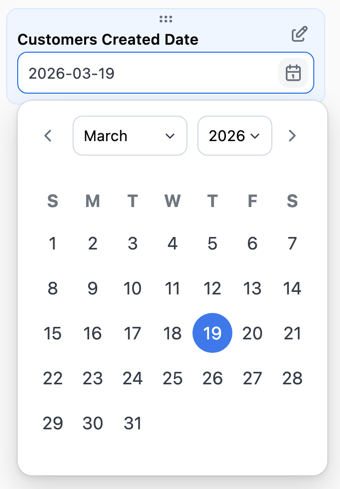 Single day date filter