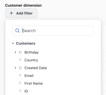 Add filter field picker in a JustAsk dashboard