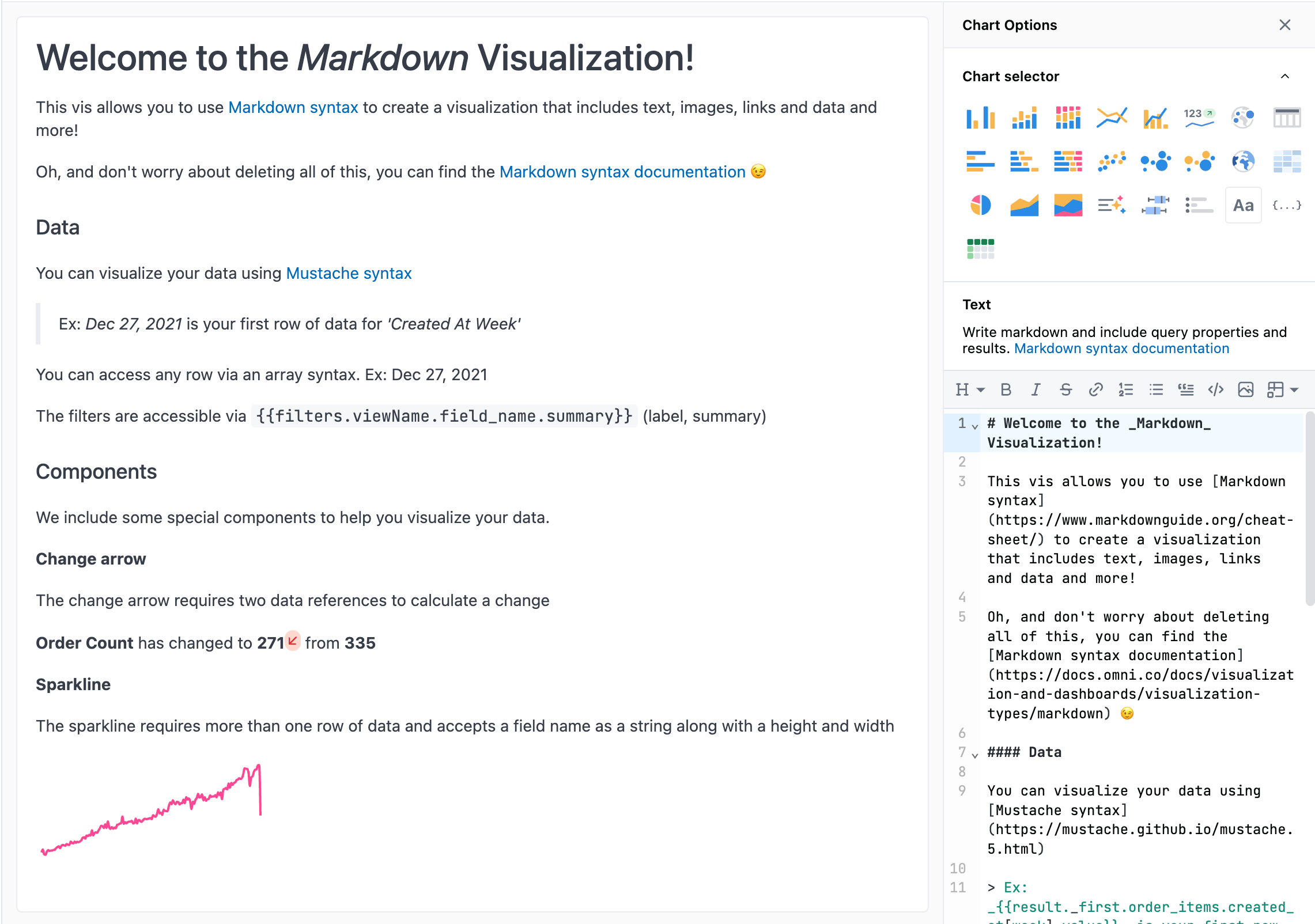 Markdown visualizations | Docs
